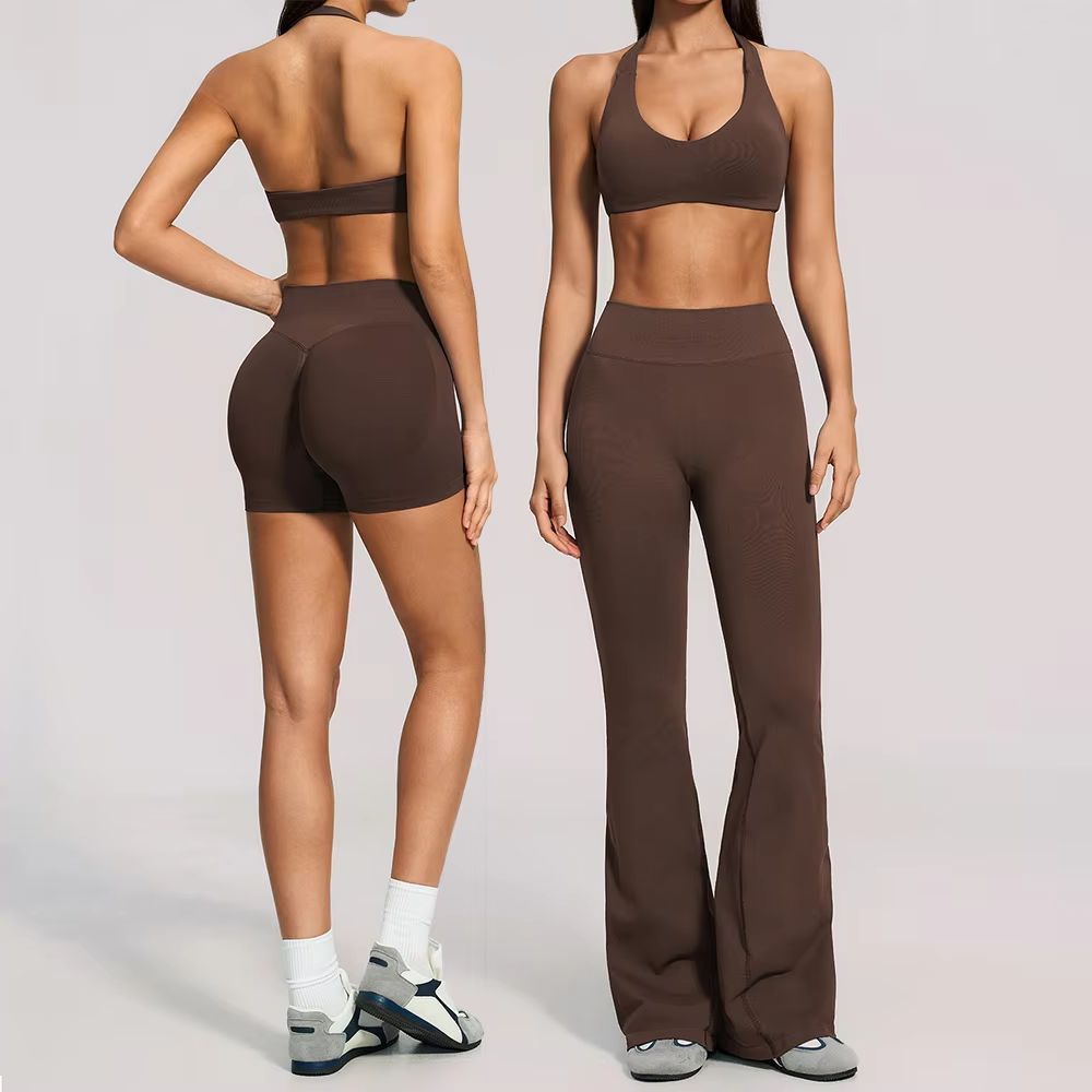 Pilates In Yoga Pants - Ensemble de yoga côtelé sans couture